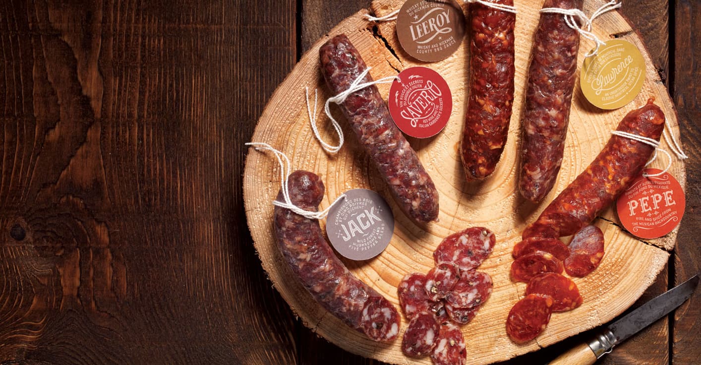 Artisan brand identity and handcrafted iconography for Pork Shop Canada.