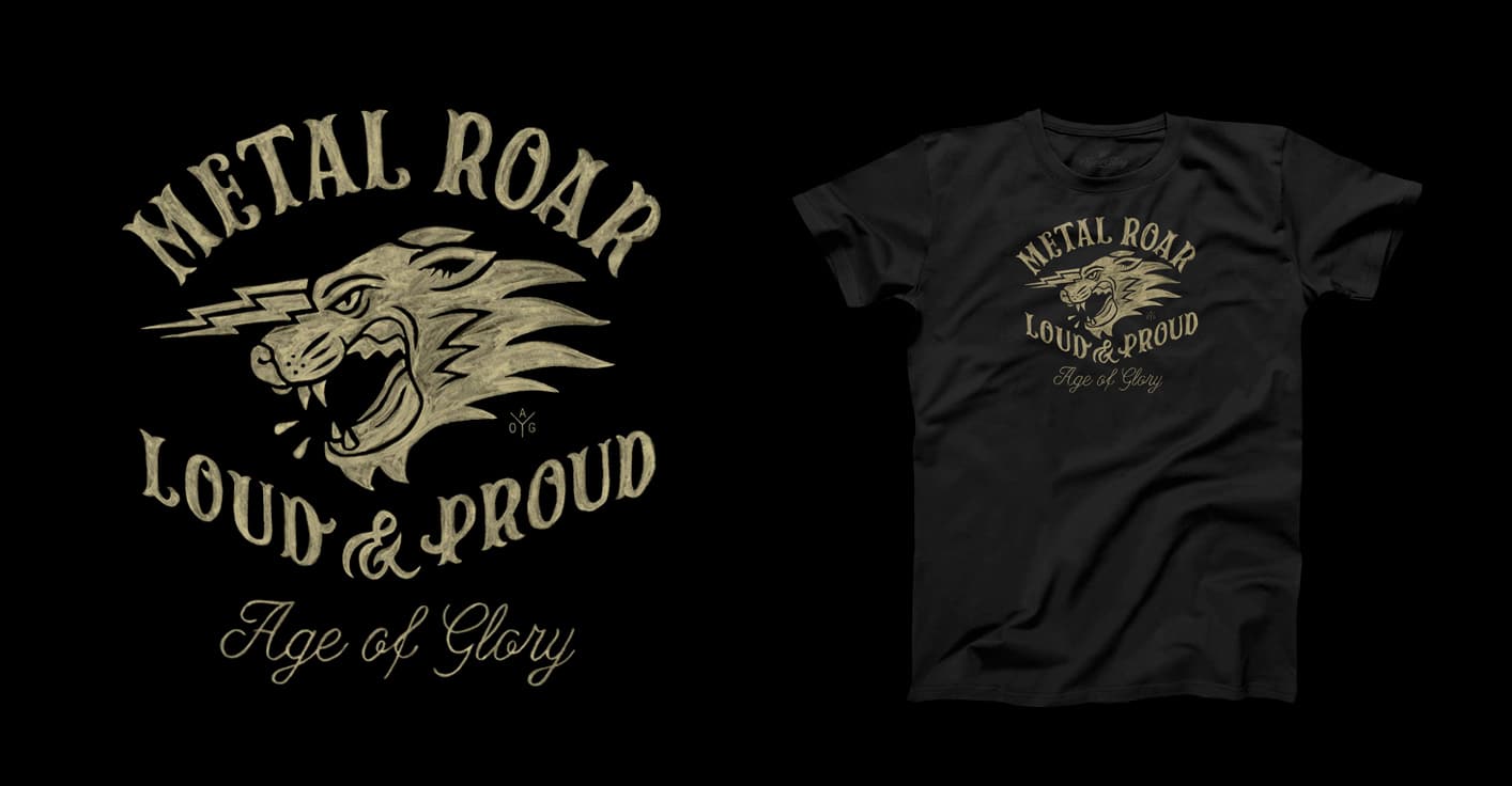 Heritage brand emblems and hand-drawn illustrations for Age of Glory - Lettering Artist Bruno Michaud.