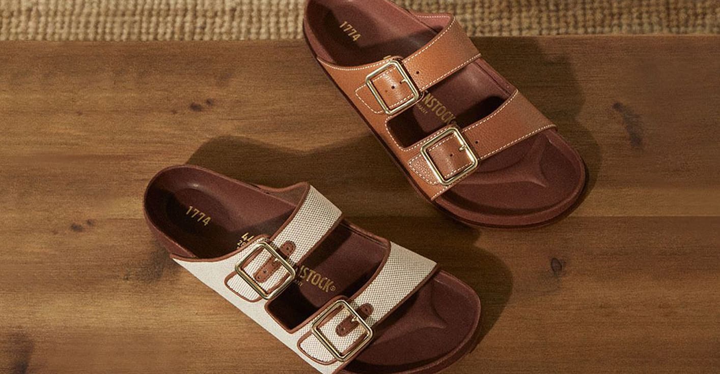 Minimalist and elegant visual signature for the Birkenstock 1774 collection.