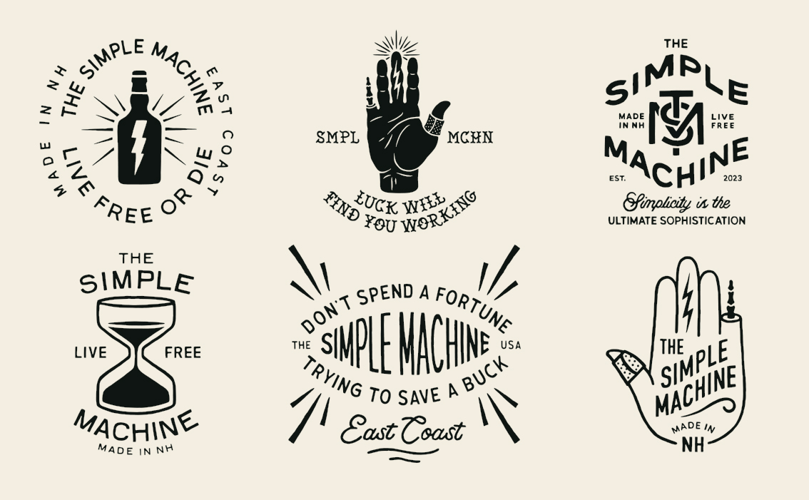 Minimalist bespoke logo and hand-crafted visual identity for Simple USA