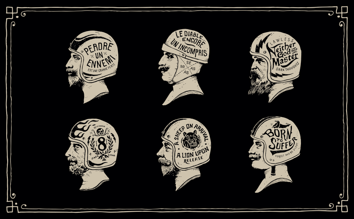 Vintage Americana illustration and custom artisanal brand design for 8 Rue USA