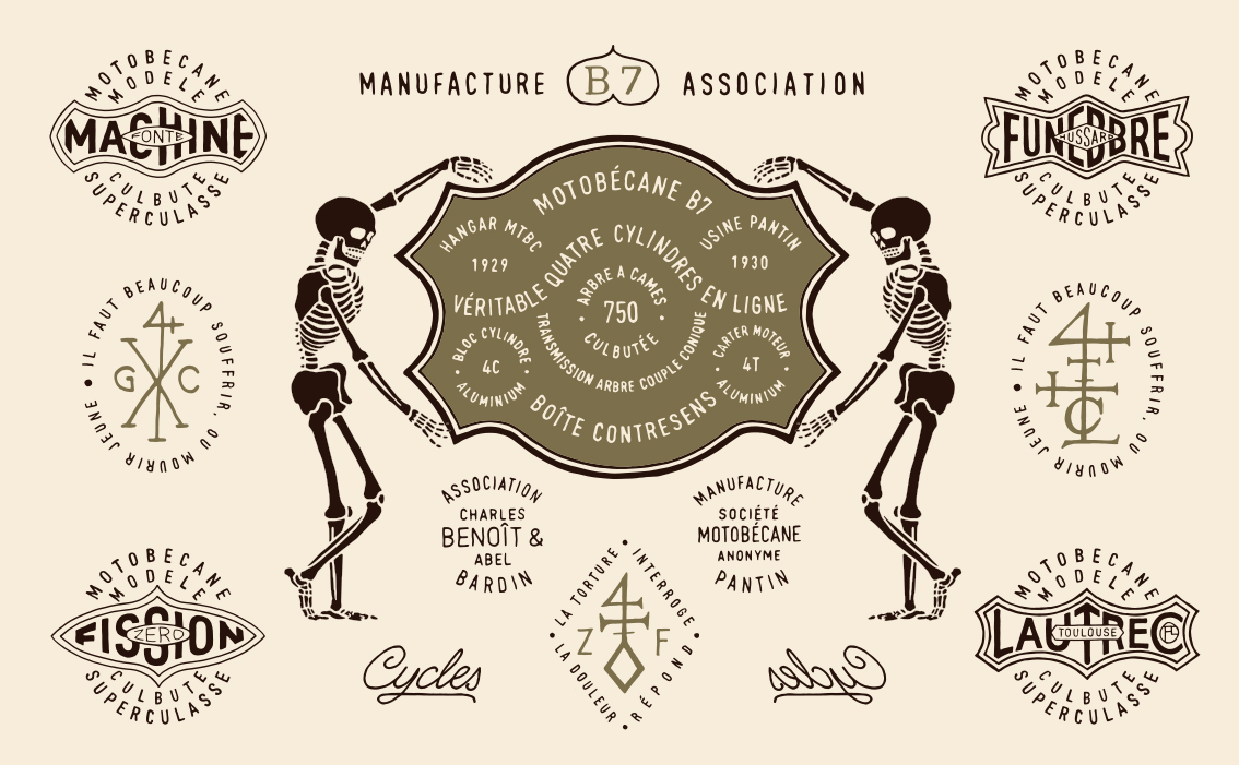 Authentic heritage visual identity and restoration branding for Motobecane France