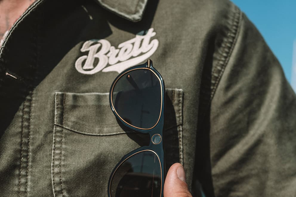 Premium eyewear branding with an expert touch in manual graphic design.