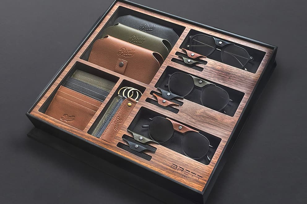 Hand-drawn logo version for Brett Eyewear, reflecting high-end craftsmanship.