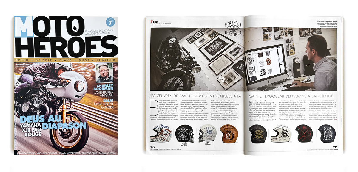 BMD Design — Feature in Motor Heroes N°7, France