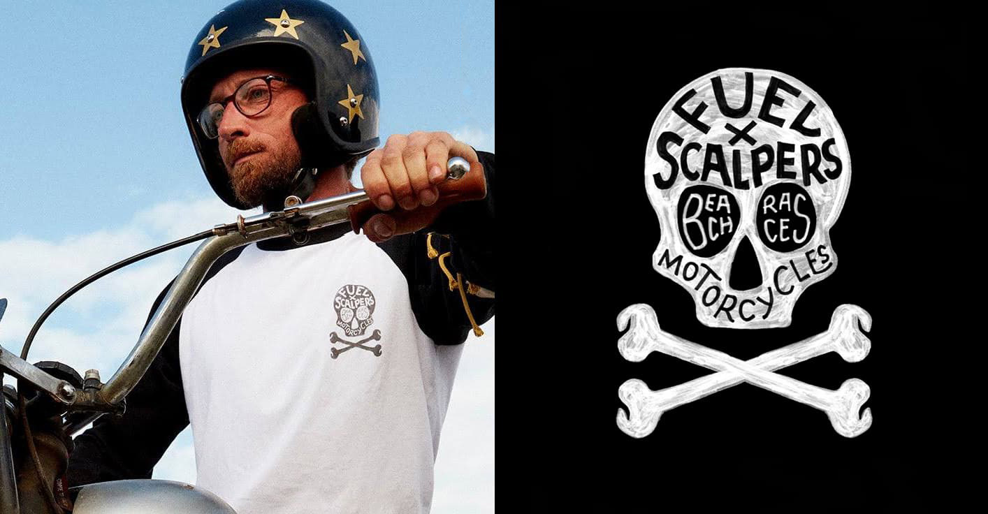 Heritage-style logo design for the global custom motorcycle scene.