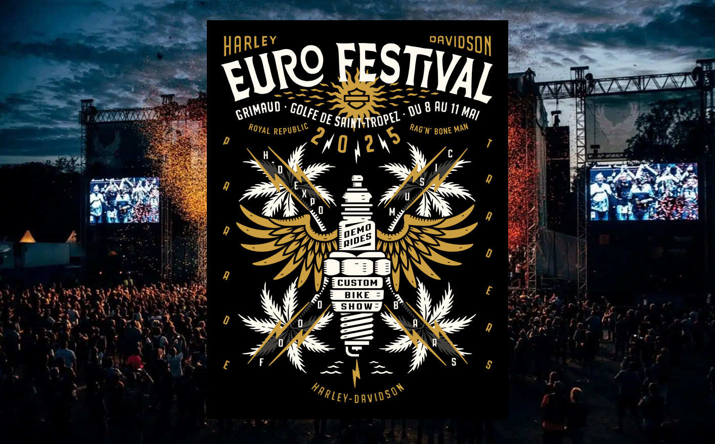 Artisan visual identity and premium poster art for international motorcycle culture.