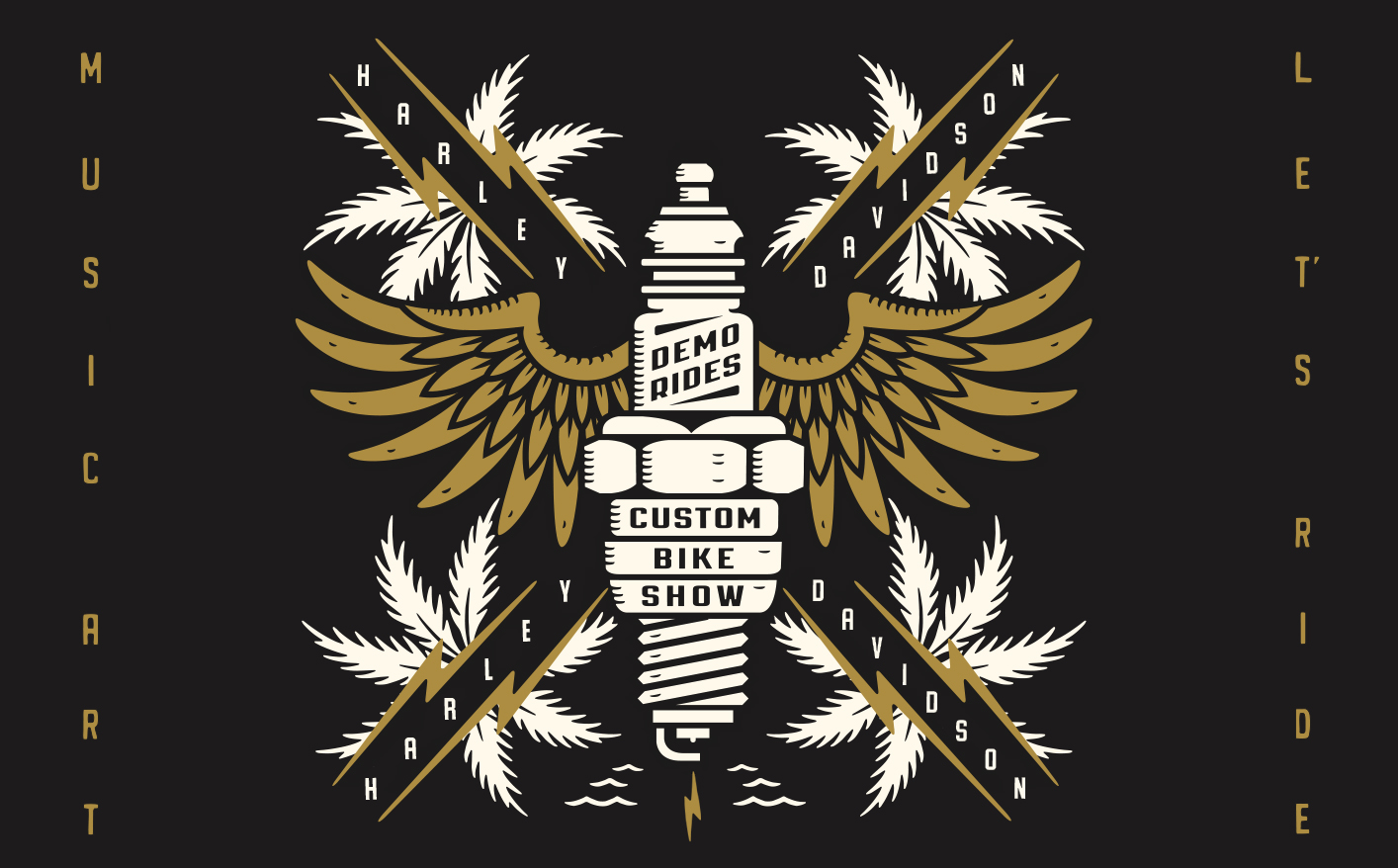 Expert hand-drawn illustration for Harley-Davidson's prestigious Saint-Tropez event.