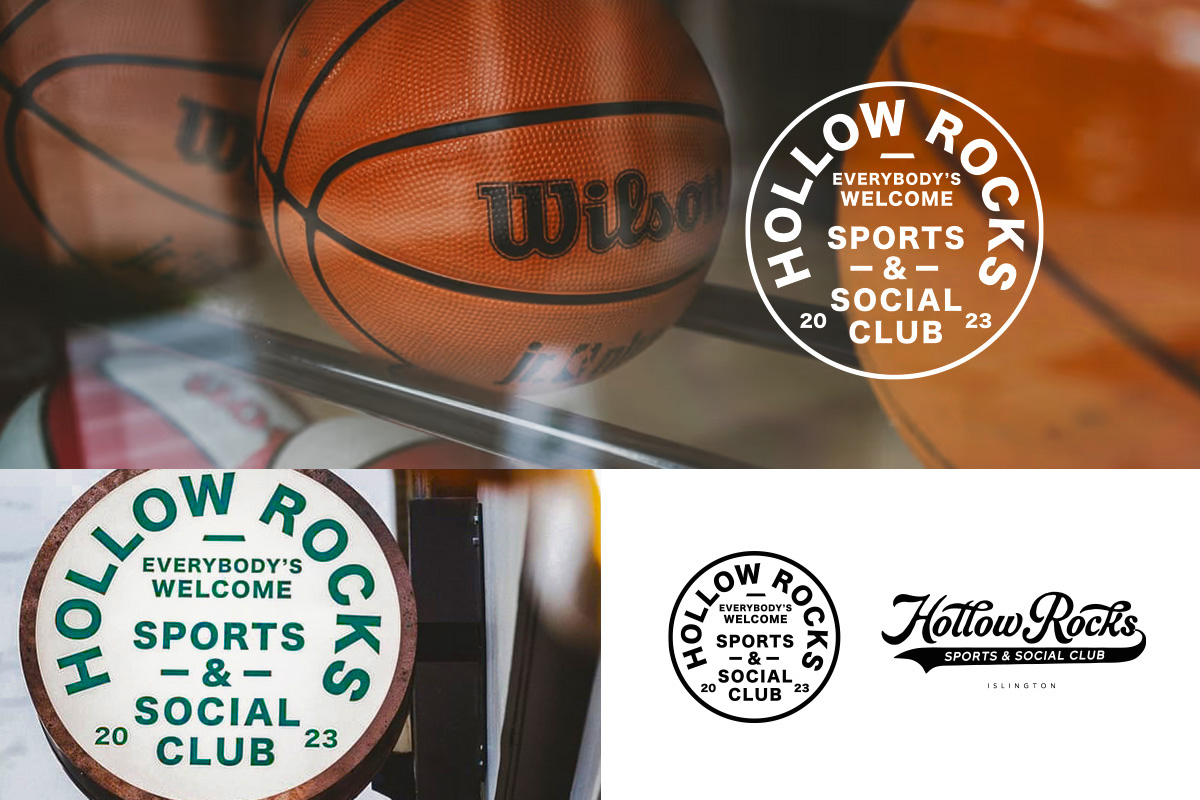 Hollow Rocks — community sports and social club visual identity by BMD Design