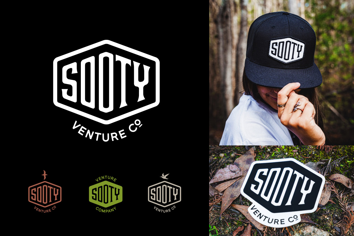 Sooty Venture Co. — hand-drawn brand mark for adventure outdoor gear by BMD Design