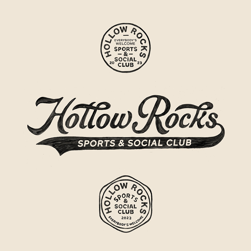 Hand-lettering study, brush-drawn typographic composition