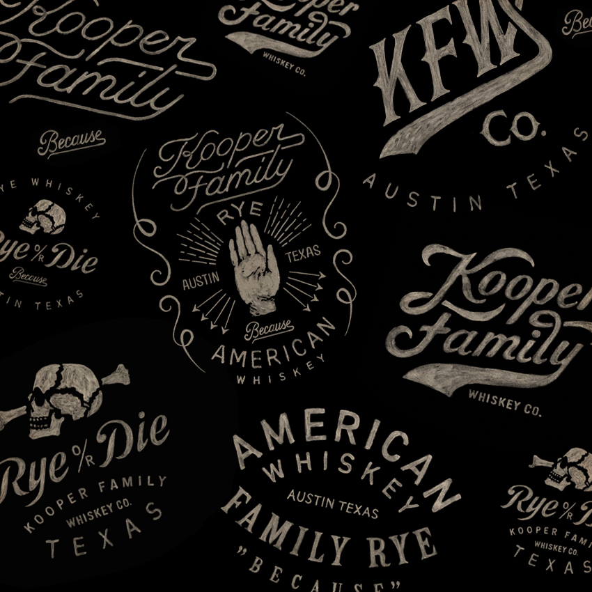 Hand-drawn lettering composition, typographic work