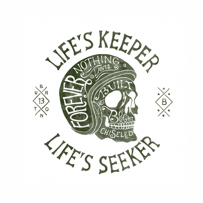 Hand-drawn lettering for a brand identity