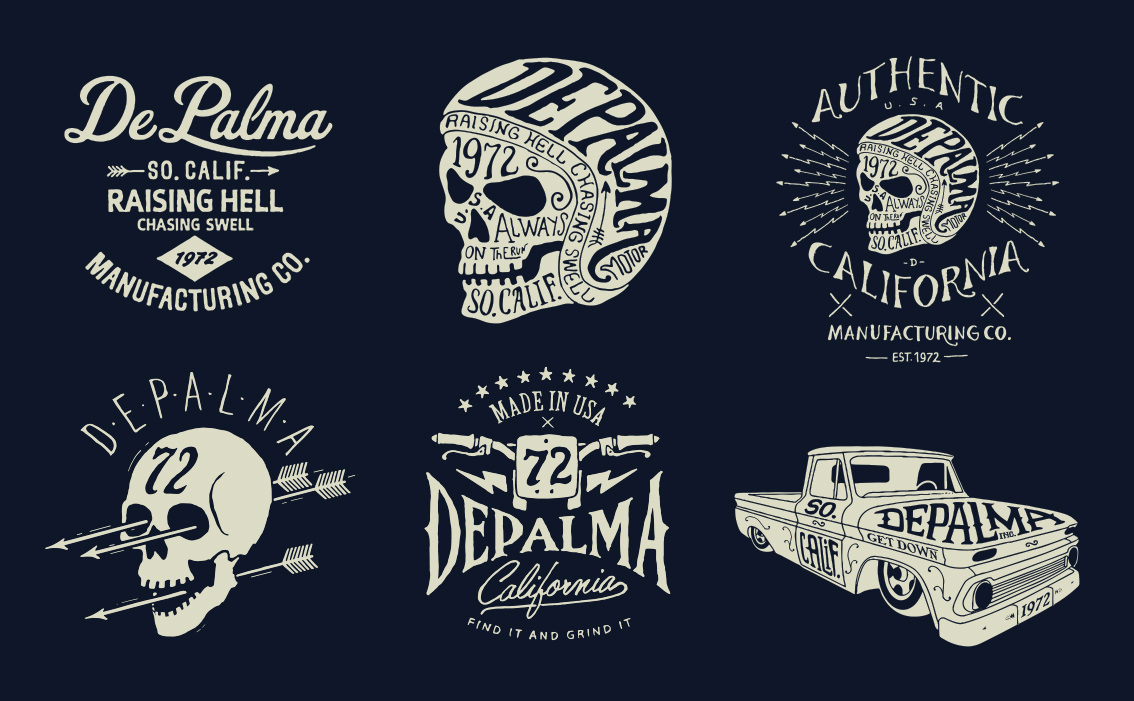 BMD Design, graphiste bordeaux, création logo pour Depalma workwear