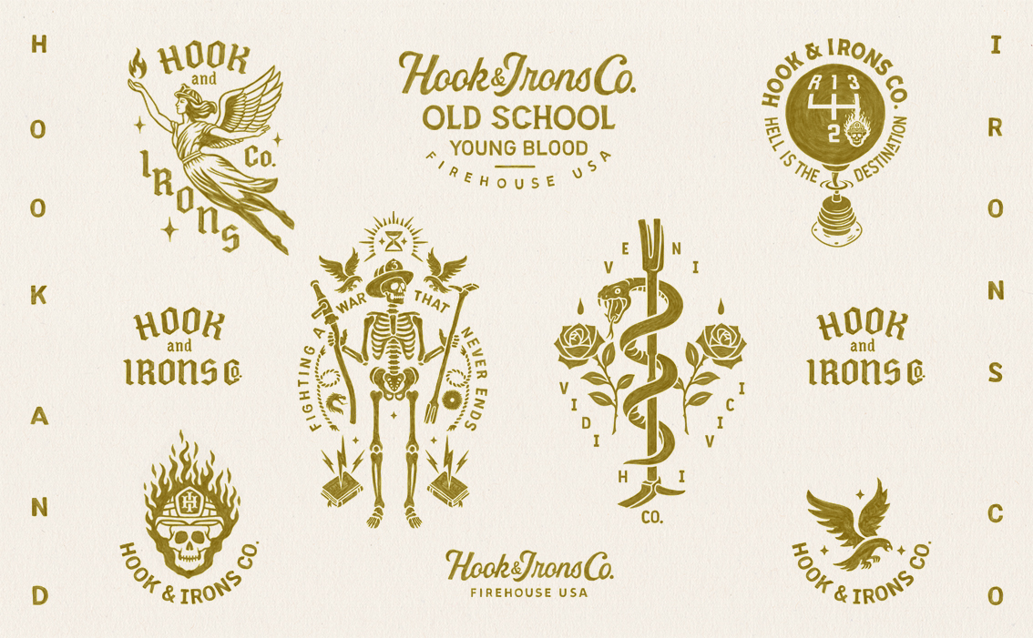 BMD Design, graphiste bordeaux, création logo pour Hook & Irons USA
