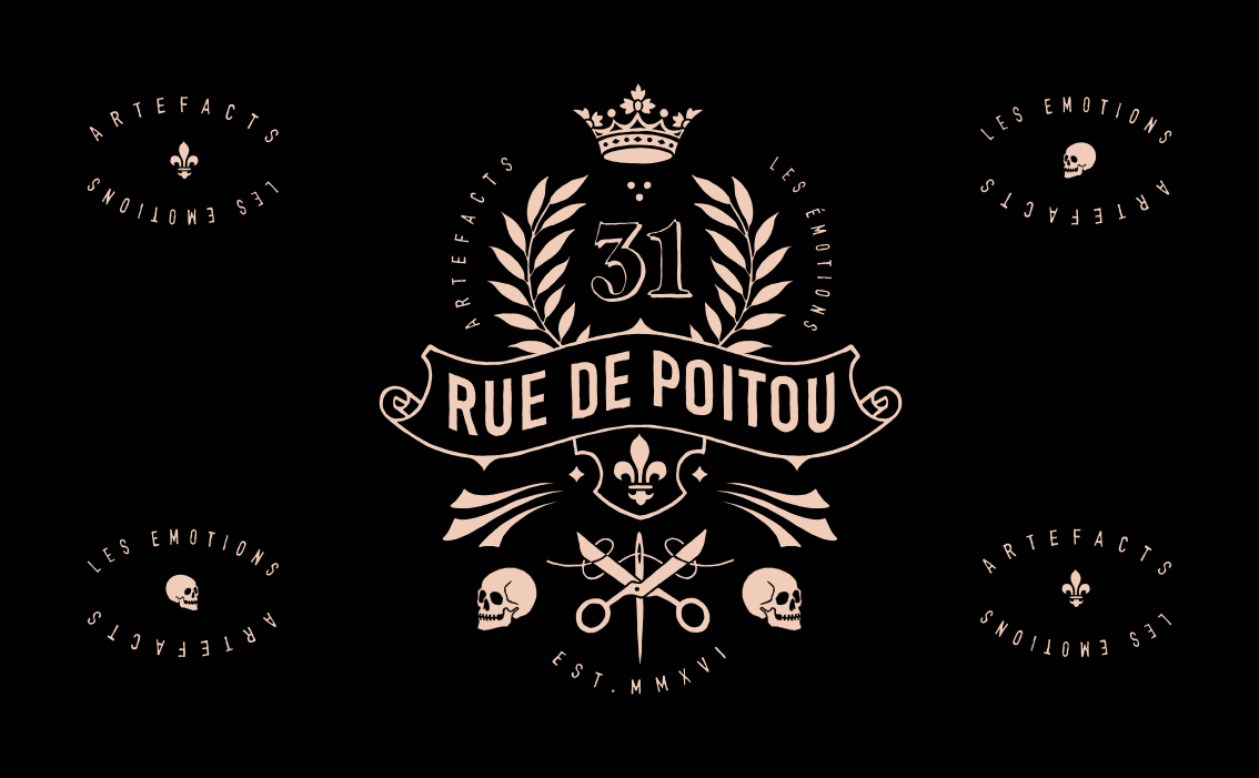 Portfolio Rue — Heritage logo design — BMD Design