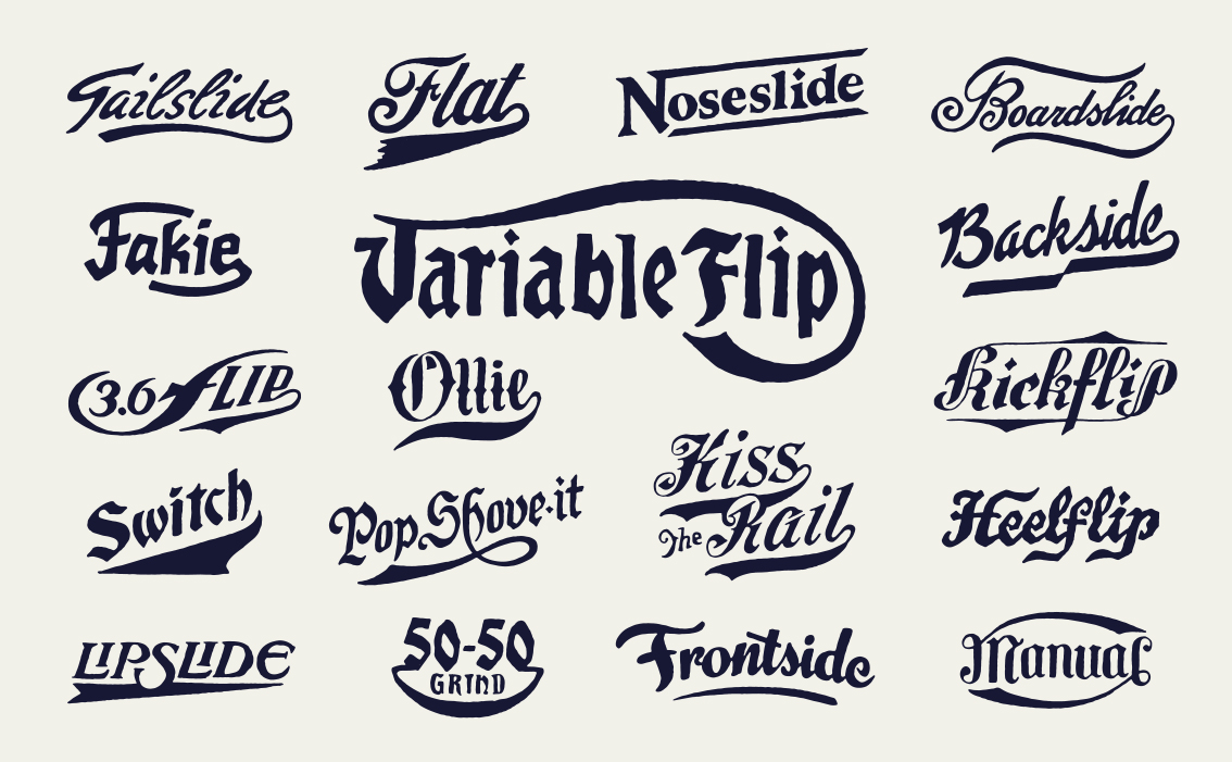 Portfolio Skate — Artisanal hand lettering — BMD Design