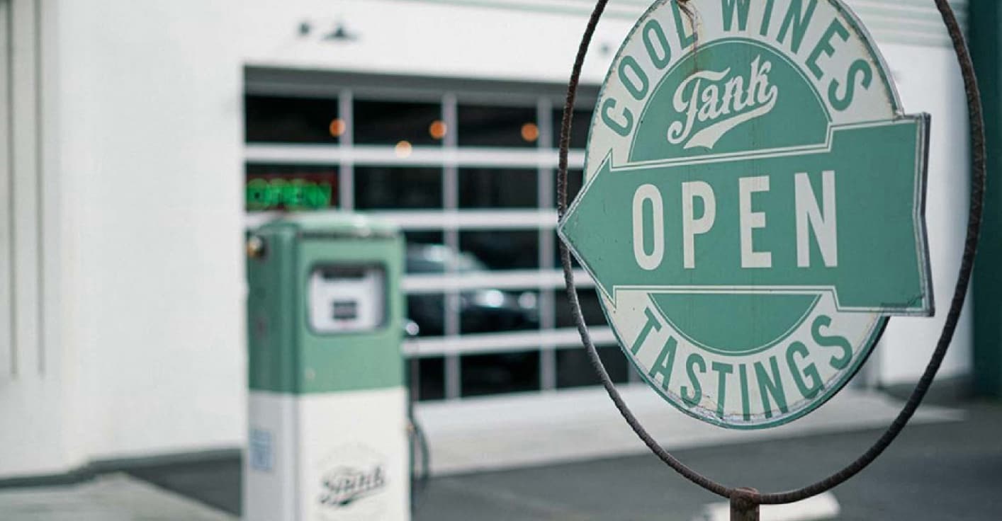 Expert vintage crafted branding for Tank Garage Winery, Napa Valley.