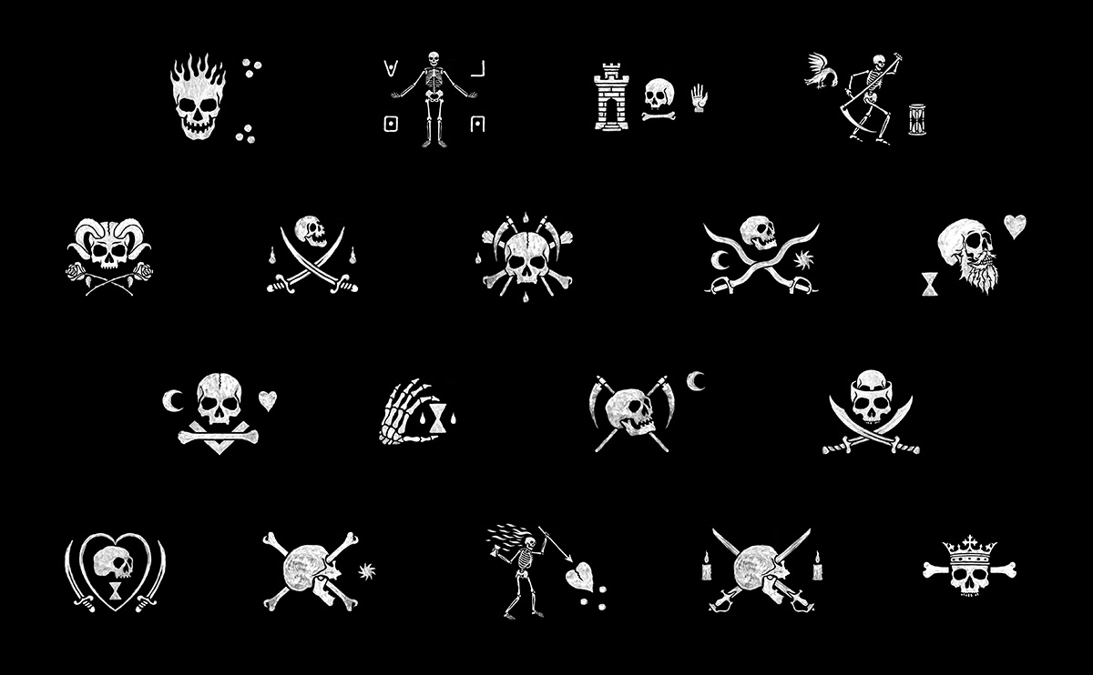 Pirate flag iconography and symbols — complete collection by BMD Design for Ubisoft Skull and Bones
