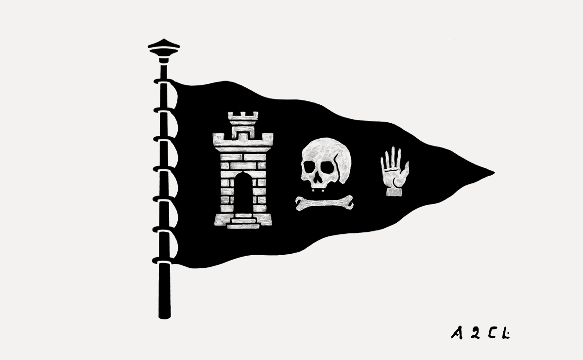 Pirate flags decoded — museum-quality illustration series by BMD Design