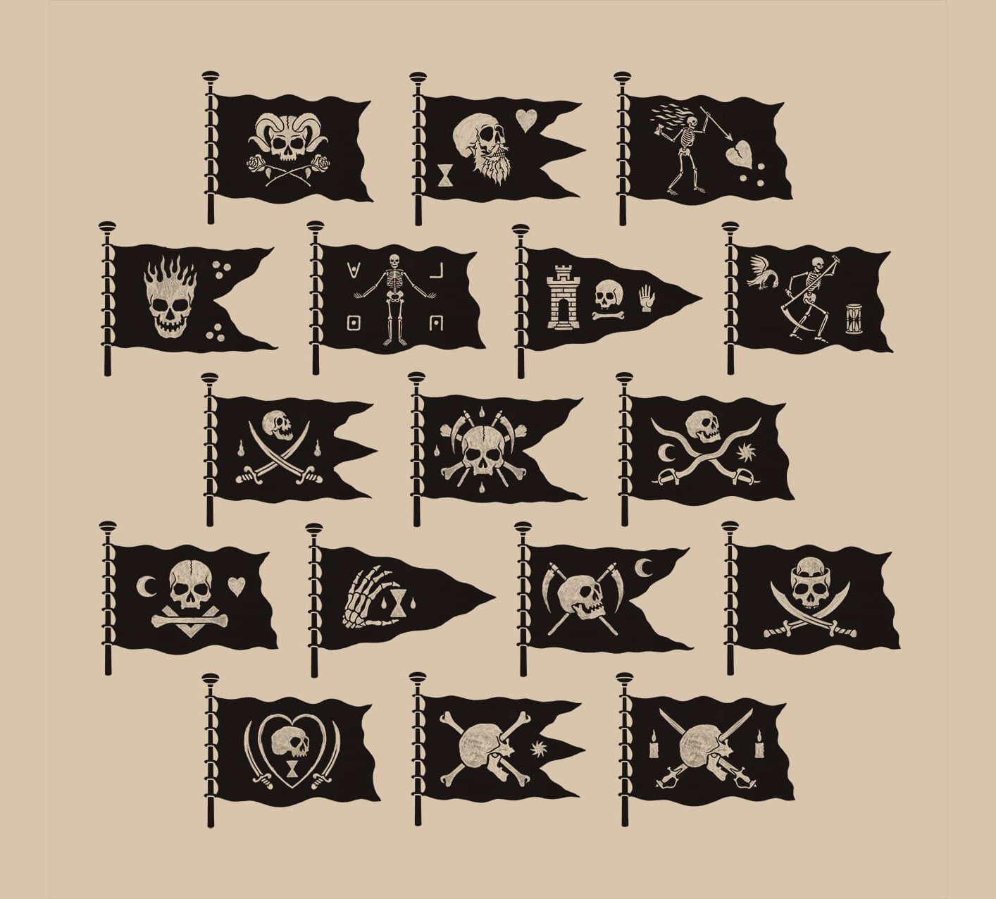 pirate flags for skull and crossbones by bmddesign.